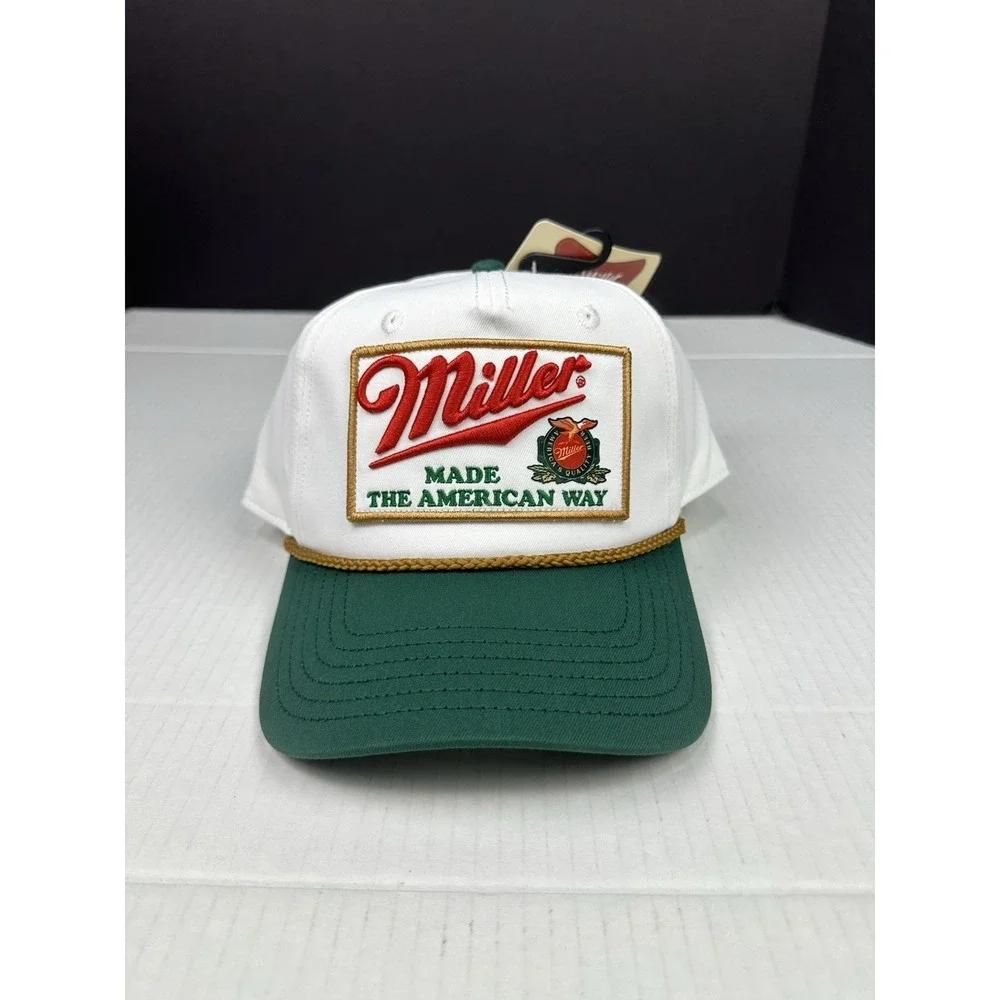 Miller High Life Rope Snapback Hat Made The American Way Beer Trucker Cap NEW